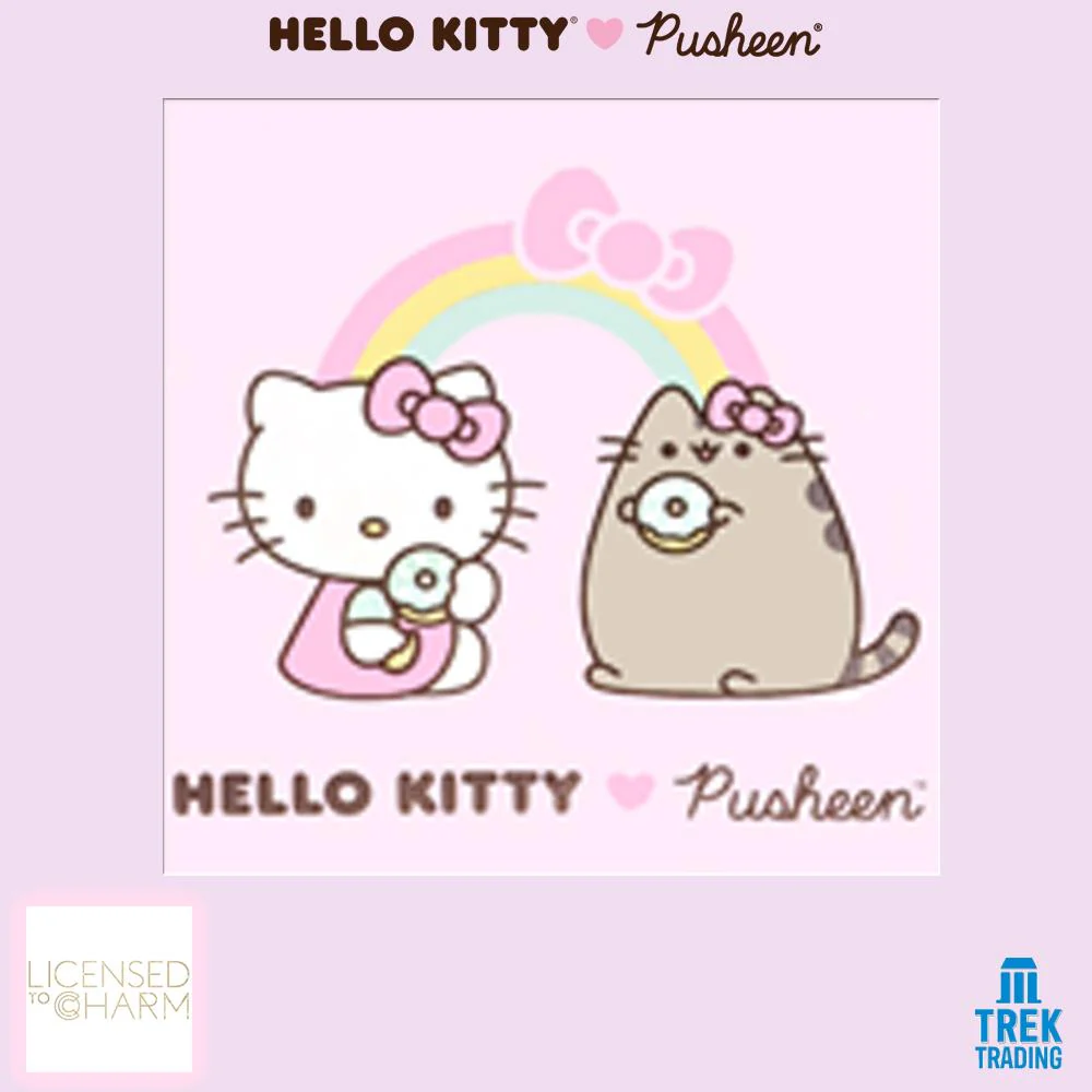 Hello Kitty & Pusheen - 18ct Gold Vermeil Pusheen as Hello Kitty Necklace - Image 6