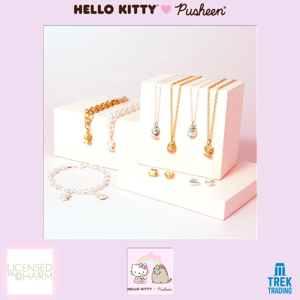 Hello Kitty & Pusheen - Sterling Silver Stud Earrings - Image 5